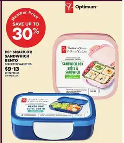 Loblaws PC SNACK OR SANDWICH BENTO offer