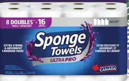 Loblaws SPONGETOWELS ULTRAPRO 8=16 ROLLS offer