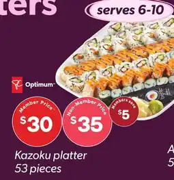 Loblaws KAZOKU PLATTER 53 PIECES offer