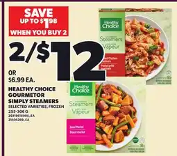 Loblaws HEALTHY CHOICE GOURMET OR SIMPLY STEAMERS offer
