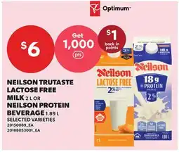 Loblaws NEILSON TRUTASTE LACTOSE FREE MILK, 2 L OR NEILSON PROTEIN BEVERAGE, 1.89 L offer