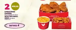 Loblaws 8 PIECE FRIED CHICKEN FULLY COOKED, 711-750 G, WITH TWO SMALL SIDES, 134-454 G offer