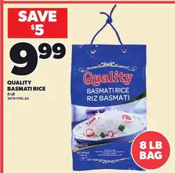 Loblaws QUALITY BASMATI RICE, 8 LB offer