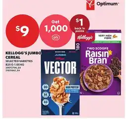 Loblaws KELLOGG'S JUMBO CEREAL, 825 G-1.05 KG offer