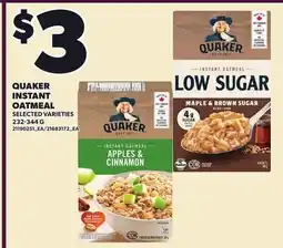 Loblaws QUAKER INSTANT OATMEAL offer