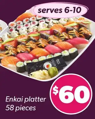 Loblaws ENKAI PLATTER, 58 PIECES offer