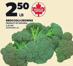 Loblaws BROCCOLI CROWNS offer
