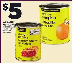 Loblaws NO NAME PIE FILLING, 540/796 ML offer