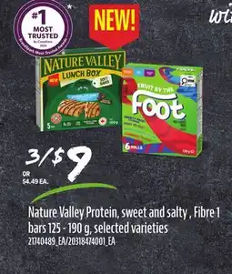 Loblaws NATURE VALLEY PROTEIN, SWEET AND SALTY, FIBRE 1 BARS offer