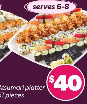 Loblaws ATSUMARI PLATTER, 51 PIECES offer