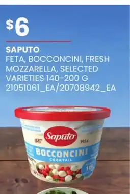 Loblaws SAPUTO FETA, BOCCONCINI, FRESH MOZZARELLA offer