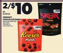 Loblaws HERSHEY CHOCOLATE BAGS offer