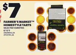 Loblaws FARMER'S MARKET HOMESTYLE TARTS, 6/12'S offer