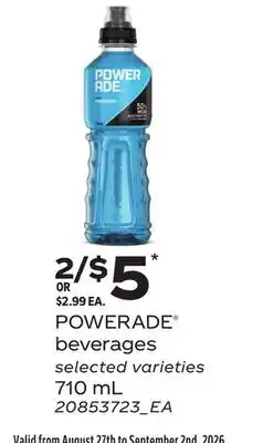 Loblaws POWERADE BEVERAGES offer
