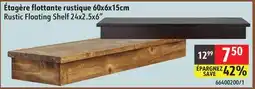 Sushi Shop Rustic Floating Shelf 24x2.5x6 offer