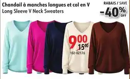 Sushi Shop Long Sleeve V Neck Sweaters offer