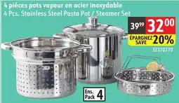 Sushi Shop 4 Pcs. Stainless Steel Pasta Pot / Steamer Set offer