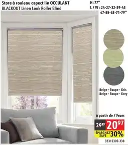 Sushi Shop BLACKOUT Linen Look Roller Blind offer