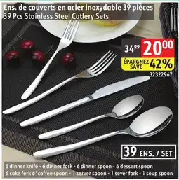 Sushi Shop 39 Pcs Stainless Steel Cutlery Sets offer