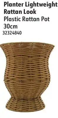 Sushi Shop Planter Lightweight Rattan Look Plastic Rattan Pot offer
