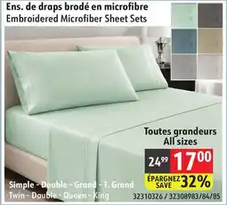 Sushi Shop Embroidered Microfiber Sheet Sets offer