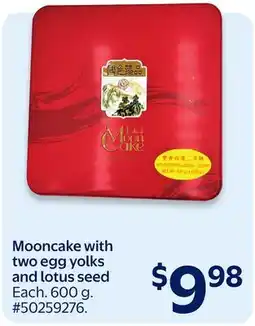 Walmart Mooncake with two egg yolks and lotus seed offer