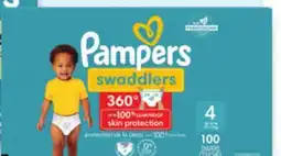 Walmart Pampers Swaddlers Swaddlers 360° or Cruiser 360° huge pack diapers offer