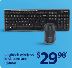 Walmart Logitech wireless keyboard and mouse offer
