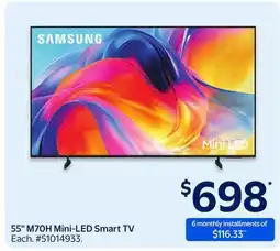 Walmart SAMSUNG 55 M7OH Mini-LED Smart TV offer