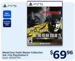 Walmart PS5 Metal Gear Solid: Master Collection Vol. 2 for PlayStation 5 offer