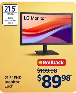 Walmart 21.5 FHD monitor offer