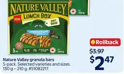 Walmart Nature Valley granola bars offer
