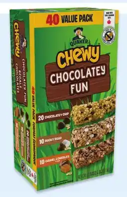 Walmart Quaker Chewy granola bars value pack offer