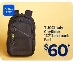 Walmart TUCCI Italy CityRider 17.7 backpack offer