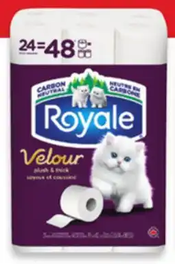Walmart Royale 2-ply bathroom tissue 24 = 48 rolls offer