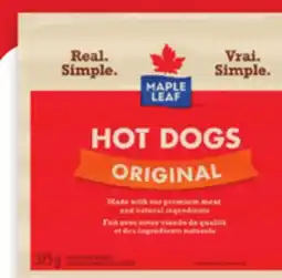 Walmart Maple Leaf hot dogs Original Recipe Wieners offer