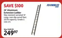 Home Hardware 24' Aluminum Extension Ladder offer