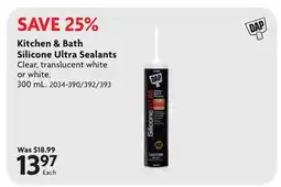 Home Hardware Kitchen & Bath Silicone Ultra Sealants offer