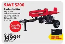Home Hardware Gas Log Splitter offer