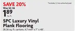 Home Hardware SPC Luxury Vinyl Plank Flooring offer