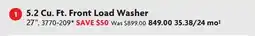 Home Hardware 5.2 Cu. Ft. Front Load Washer offer