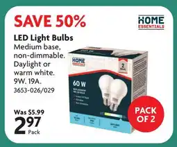 Home Hardware LED Light Bulbs offer