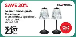Home Hardware Addison Rechargeable Table Lamps offer