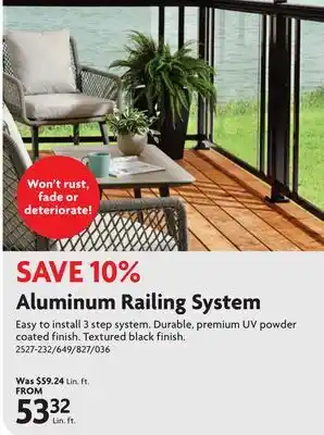 Home Hardware Aluminum Railing System offer