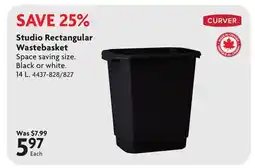 Home Hardware Studio Rectangular Wastebasket offer