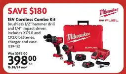 Home Hardware 18V Cordless Combo Kit offer