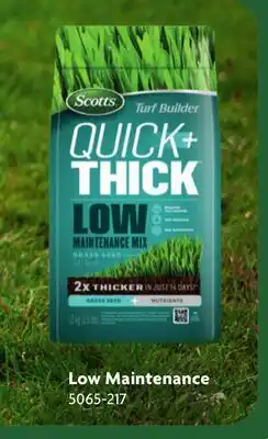 Home Hardware Quick + Thick grass seed Low Maintenance offer