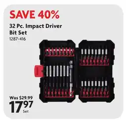 Home Hardware 32 Pc. Impact Driver Bit Set offer