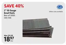 Home Hardware 2 18 Gauge Brad Nails offer