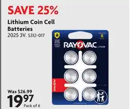 Home Hardware Lithium Coin Cell Batteries offer